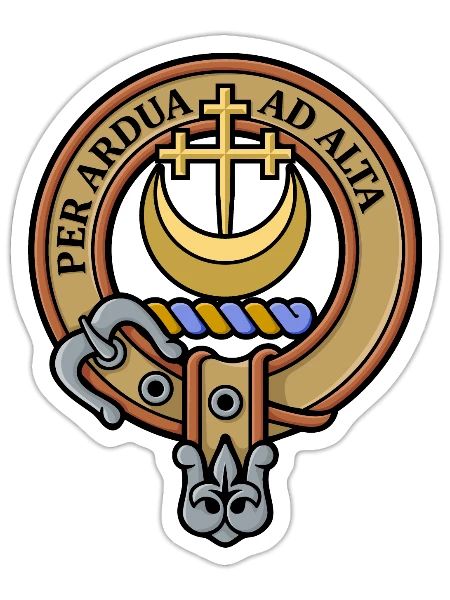 Clan Hannay Crest - Sticker - white matte - Front