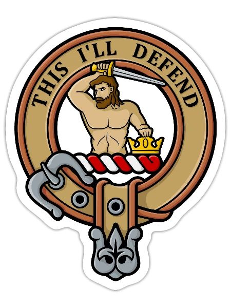 Clan MacFarlane Crest - Sticker - white matte - Front