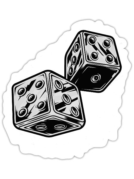 CUBE - Sticker - white matte - Front