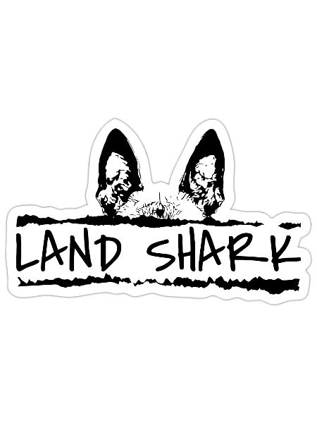 Land shark - Sticker - white matte - Front