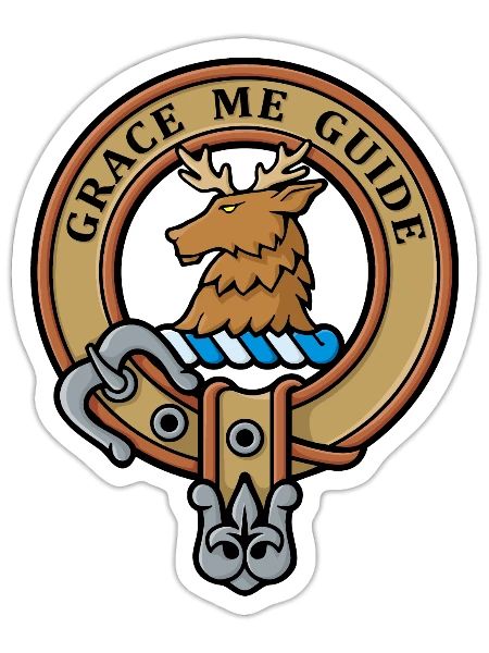 Clan Forbes Crest - Sticker - white matte - Front