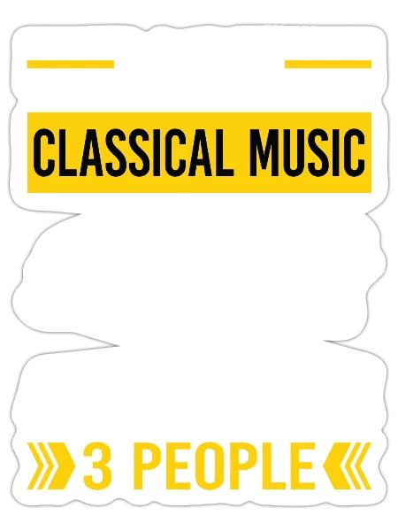 3 People Classical Music - Sticker - white matte - Front