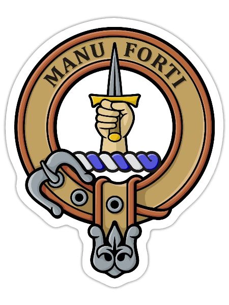 Clan MacKay Crest - Sticker - white matte - Front