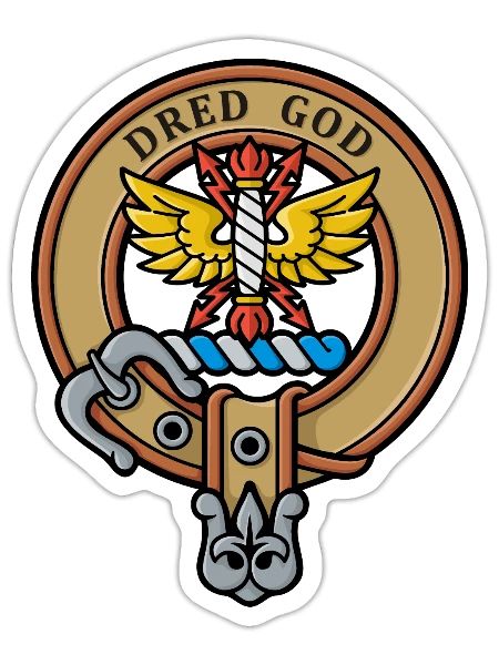 Clan Carnegie Crest - Sticker - white matte - Front
