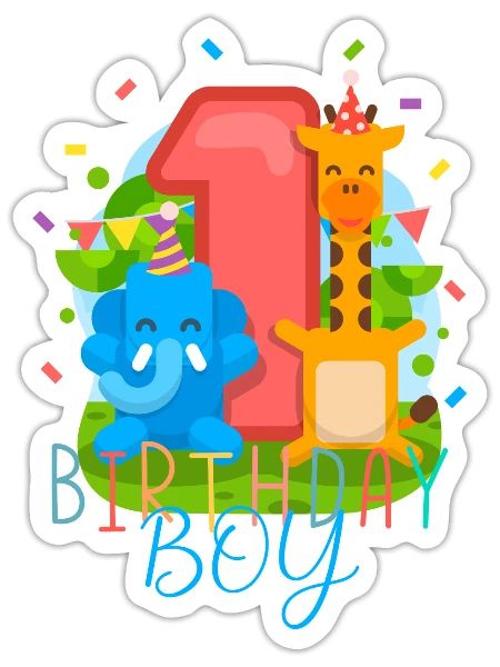 Birthday Boy - Sticker - white matte - Front