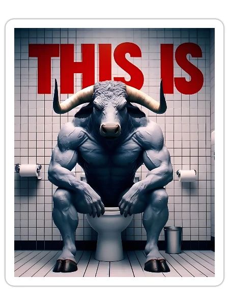 Minotaur's Bathroom Break - Sticker - white matte - Front