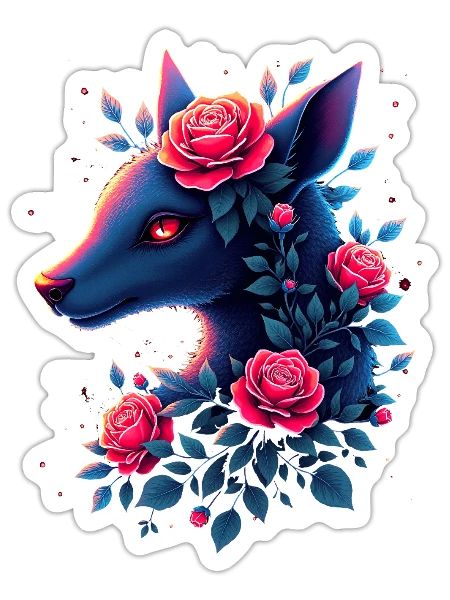 Floral Guardian - Sticker - white matte - Front