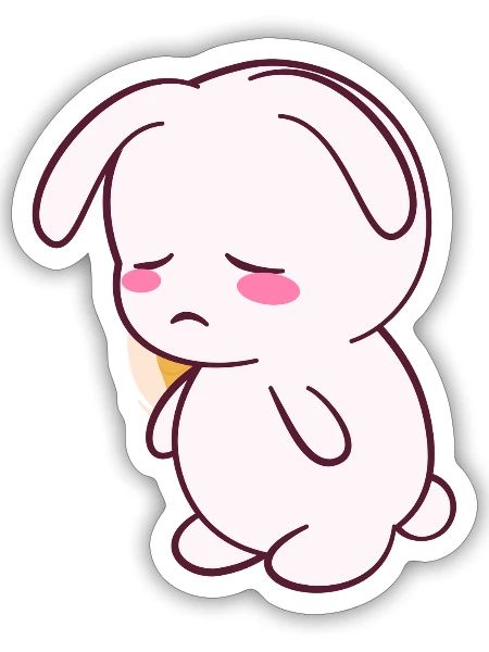 Sad - Sticker - white matte - Front