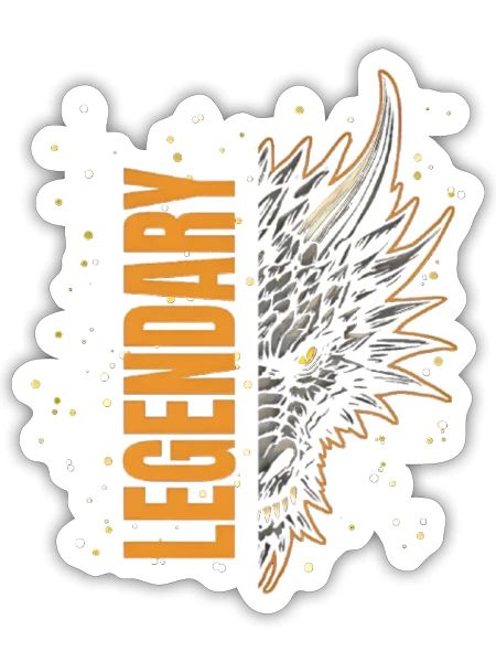 Legendary Dragon - Sticker - white matte - Front