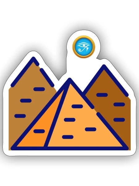 pyramids - Sticker - white matte - Front