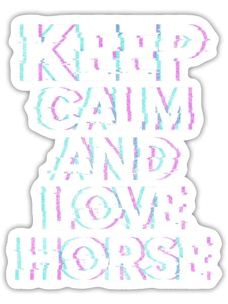Horses Manes Competition Riding Stables - Sticker - white matte - Front