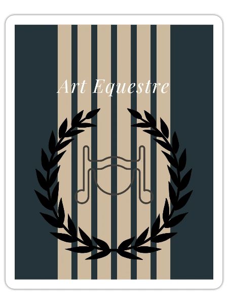 ArtEquestre equestrian fashion line logo green - Sticker - white matte - Front