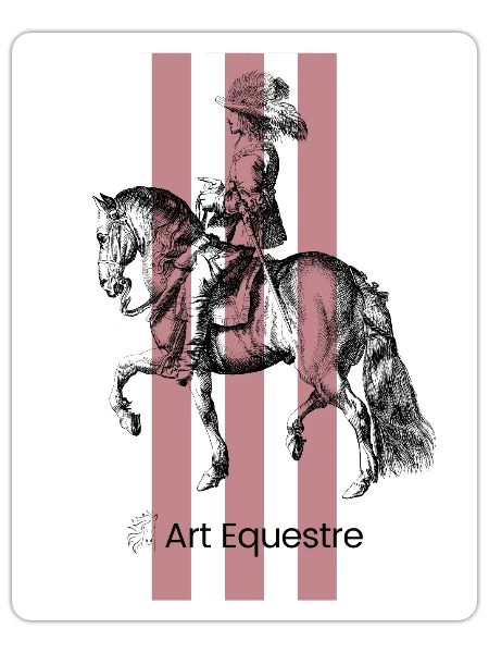 ArtEquestre equestrian fashion line - violet rider - Sticker - white matte - Front