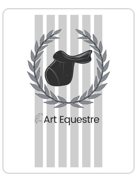 ArtEquestre equestrian fashion line - saddle logo - Sticker - white matte - Front