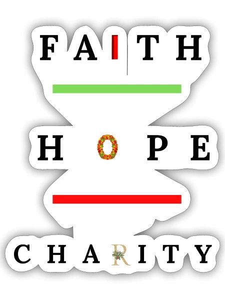 Faith hope love - Sticker - white matte - Front