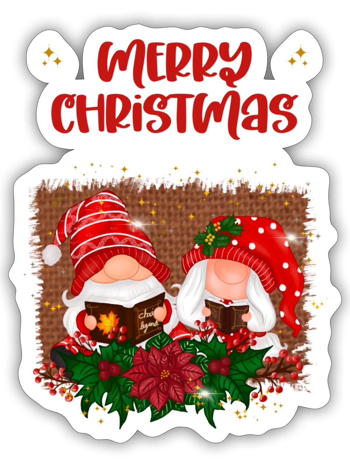 Merry Christmas with loved ones - Sticker - white matte - Front