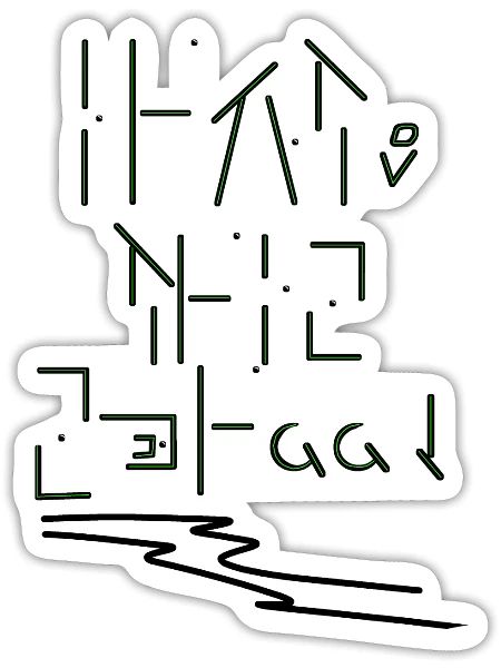 Language - Sticker - white matte - Front