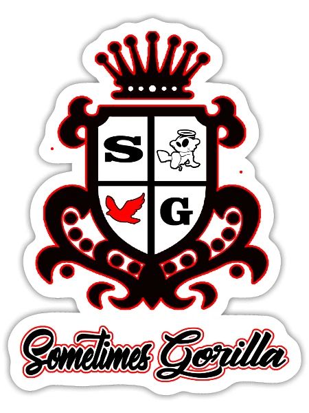 gorilla crest - Sticker - white matte - Front