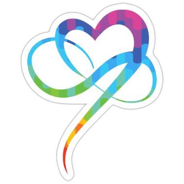 Infinity Symbol and Heart Love Sign Infinity Sign' Sticker