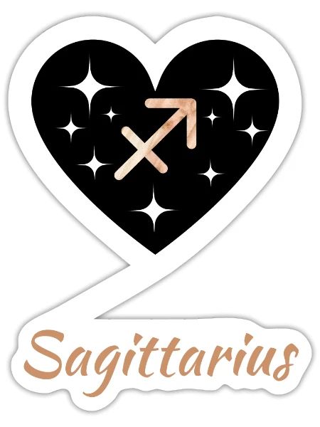 Sagittarius zodiac sign, astrology, sun, birthday - Sticker - white matte - Front
