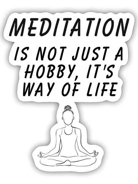 meditation - Sticker - white matte - Front