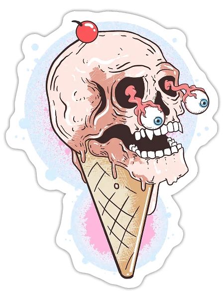 Ice cream - Sticker - white matte - Front