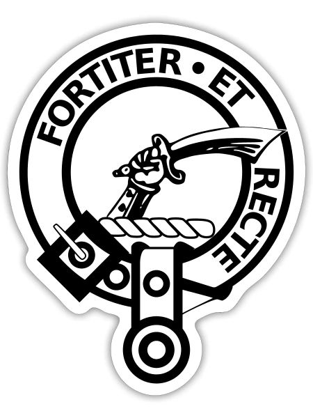 Elliott Clan Crest - Sticker - white matte - Front