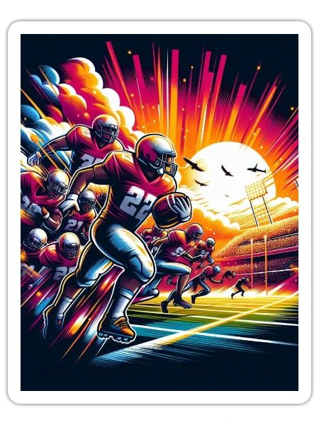 Football match - Sticker - white matte - Front
