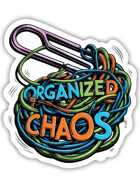 Organized chaos - Sticker - white matte - Front