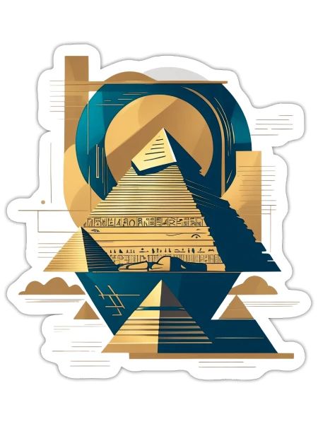 pyramids - Sticker - white matte - Front