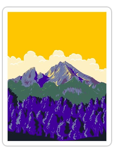 Berchtesgaden Alps or Berchtesgadener Alpen WPA - Sticker - white matte - Front