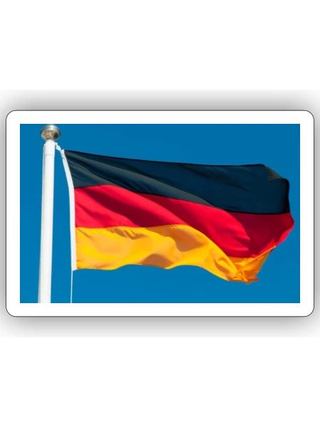 Germany Country Flag - Sticker - white matte - Front
