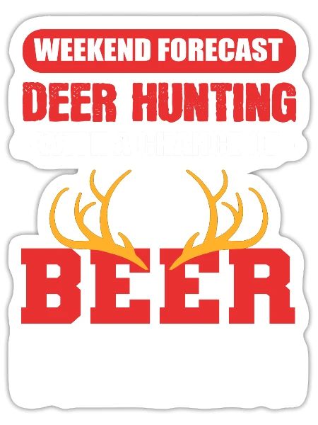 Chance of Beer Party-goer Gift - Sticker - white matte - Front