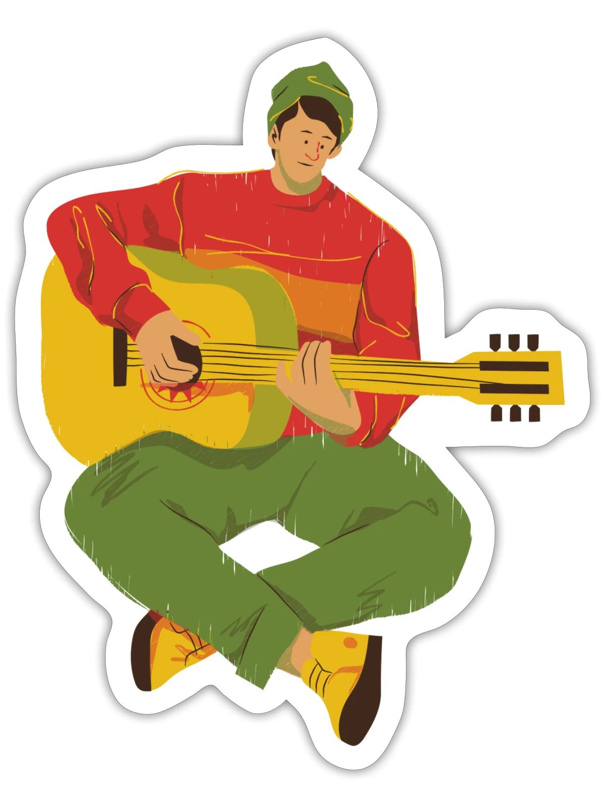 Music graphics tshirt - Sticker - white matte - Front