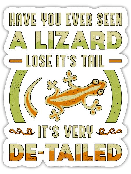 Reptile Lizard Gecko Reptiles Animal Funny - Sticker - white matte - Front
