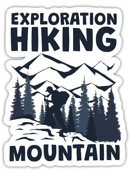 Hiking Mountains Alps Hike Hikers - Sticker - white matte - Front