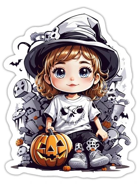 halloween toddler - Sticker - white matte - Front