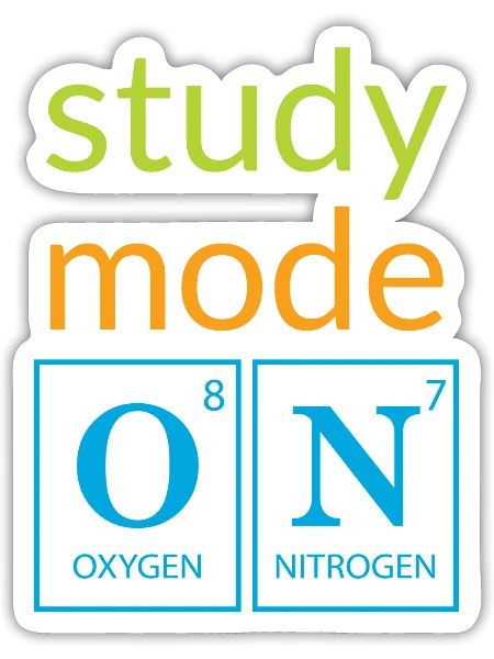 Study Mode On - Sticker - white matte - Front