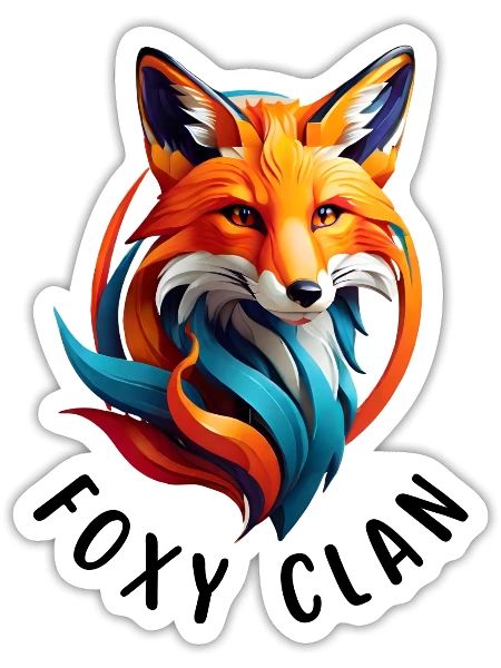 Fox Clan - Sticker - white matte - Front