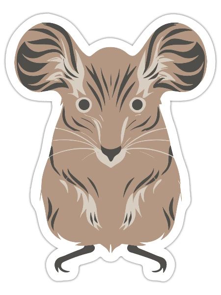 Cute Mouse - Sticker - white matte - Front