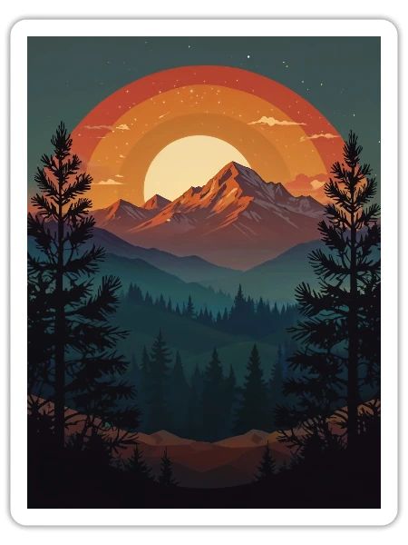 Alps - Sticker - white matte - Front