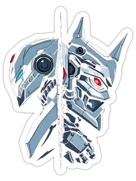 Robot: Futuristic and Tech-Inspired - Sticker - white matte - Front