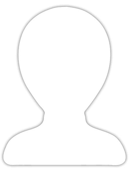 Minimalist alien portrait silhouette face - Sticker - white matte - Front