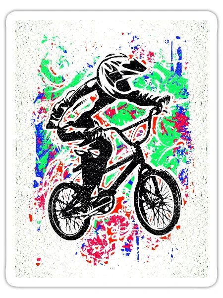 BMX Poster | BMX Poster Shop | buy BMX Poster - Sticker - white matte - Front