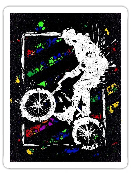 BMX Poster | BMX Poster Shop | buy BMX Poster - Sticker - white matte - Front