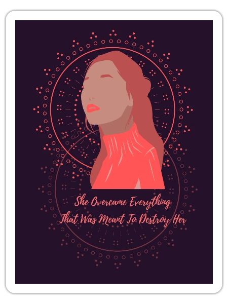 Inspirational Women Quote Motivational Quotes - Sticker - white matte - Front