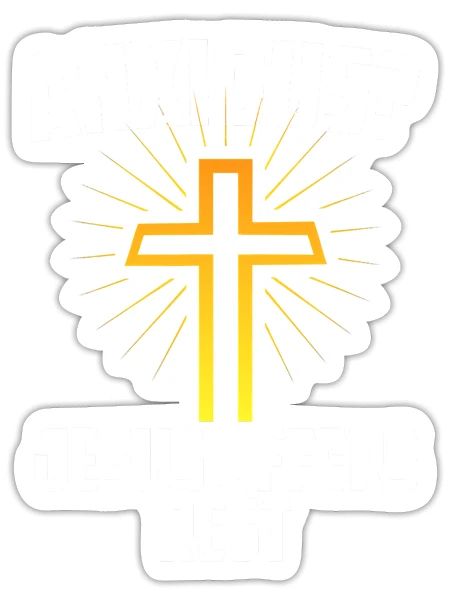 Anxious Jesus Offers Rest Christian - Sticker - white matte - Front