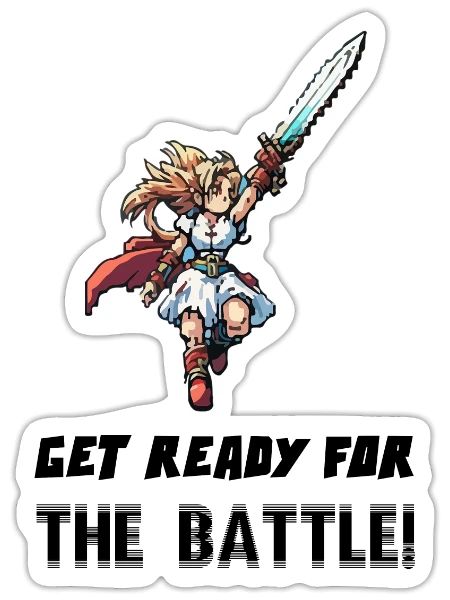 Préparez-vous pour la bataille - Sticker - blanc mat - Devant