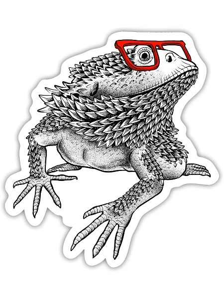 Dragon Reptile - Sticker - white matte - Front