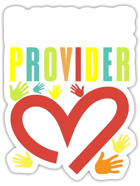 Childcare Teacher Daycare Provider Toddler - Sticker - white matte - Front
